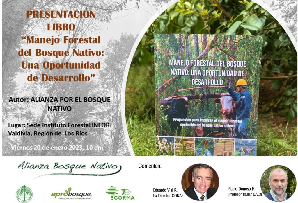 Presentación libro “Manejo Forestal del Bosque Nativo” en Valdivia el 20 de enero 2023.